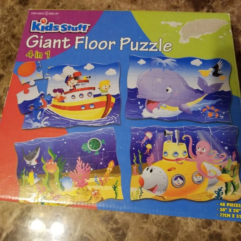 Kids Stuff Giant Floor Puzzle - 4 in 1